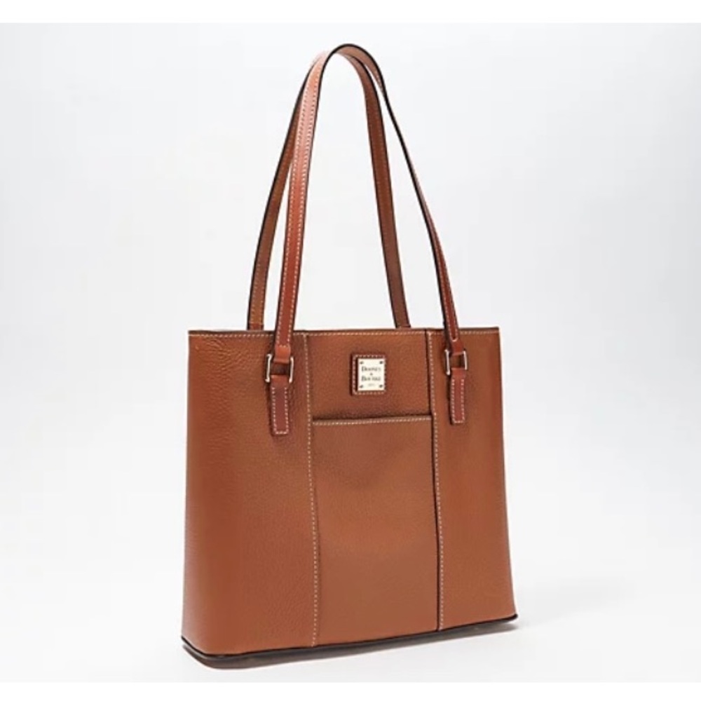 Dooney & Bourke Pebble Leather Small Lexington Shopper Bag - Caramel
